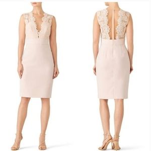 Theia Blush Pink Midnight Sheath Dress Size 4